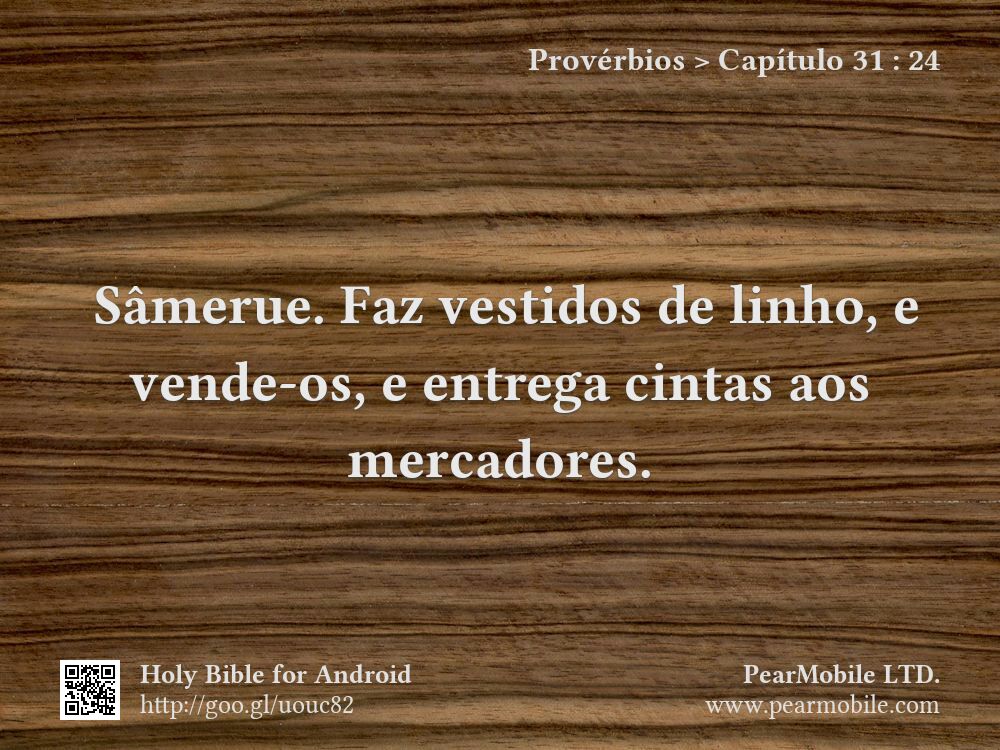 Provérbios, Capítulo 31:24